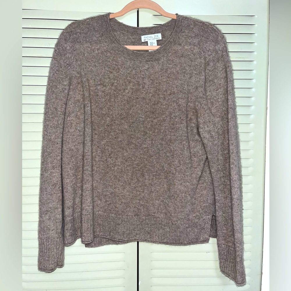 Rachel Zoe Cozy 2-Ply Cashmere Sweater - Brown